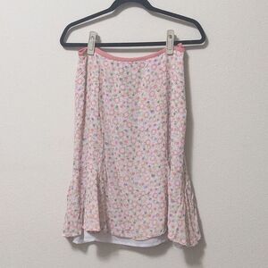 Sigrid Olsen Vintage Pastel Print Midi Skirt